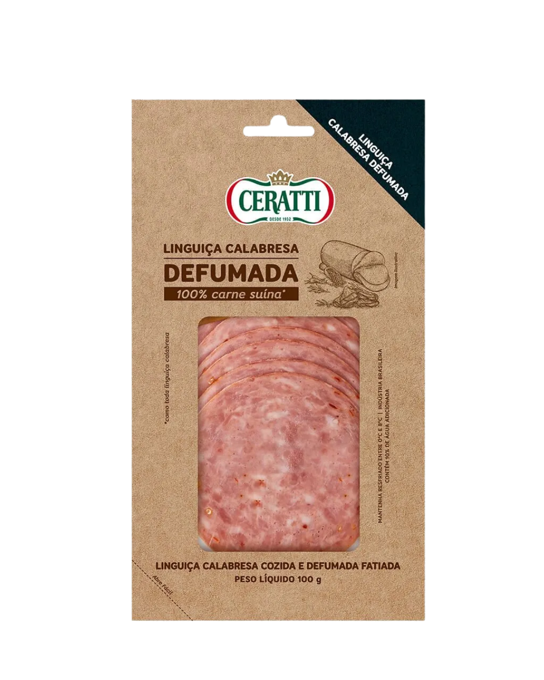 Calabresa Fatiada Ceratti 100g